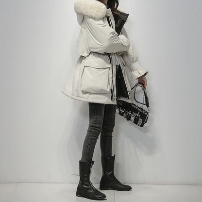 Dames Waterdichte Pufferjas – Met Bontkraag, Casual voor Koude Dagen