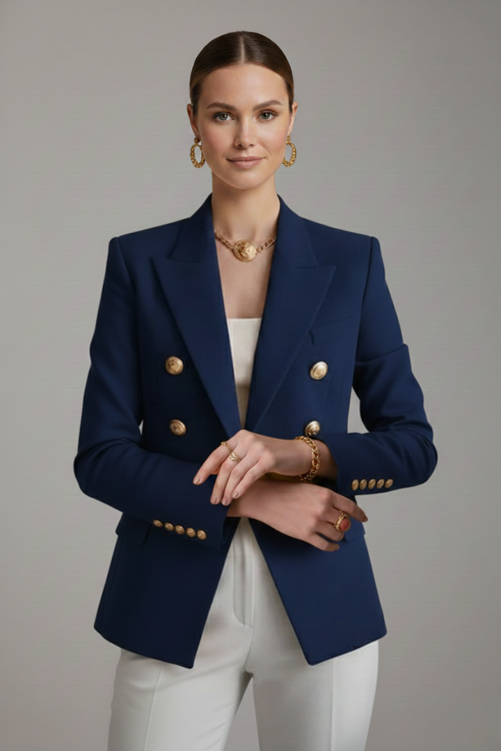 Dames Getailleerde Blazer – Dubbelzijdig, Geschikt voor Werk en Casual Gebruik