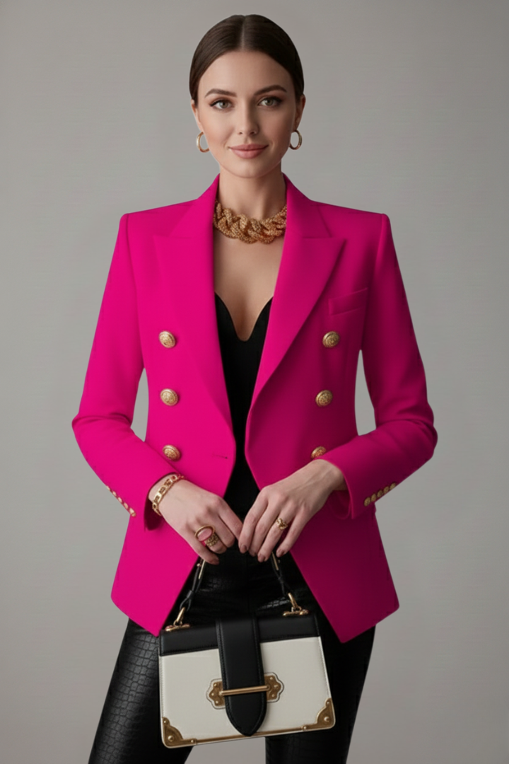 Dames Getailleerde Blazer – Dubbelzijdig, Geschikt voor Werk en Casual Gebruik