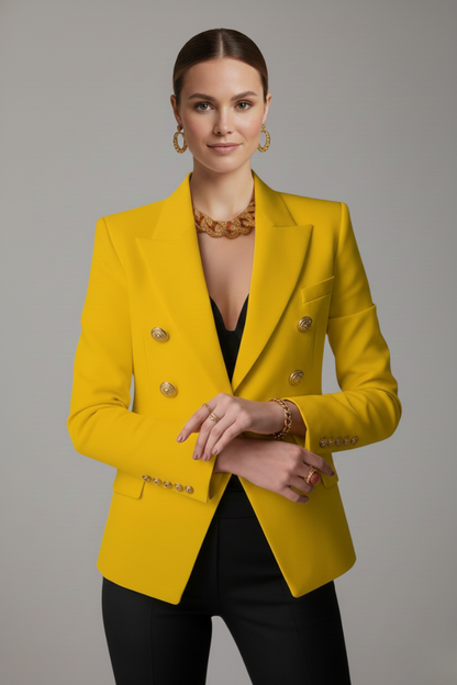 Dames Getailleerde Blazer – Dubbelzijdig, Geschikt voor Werk en Casual Gebruik