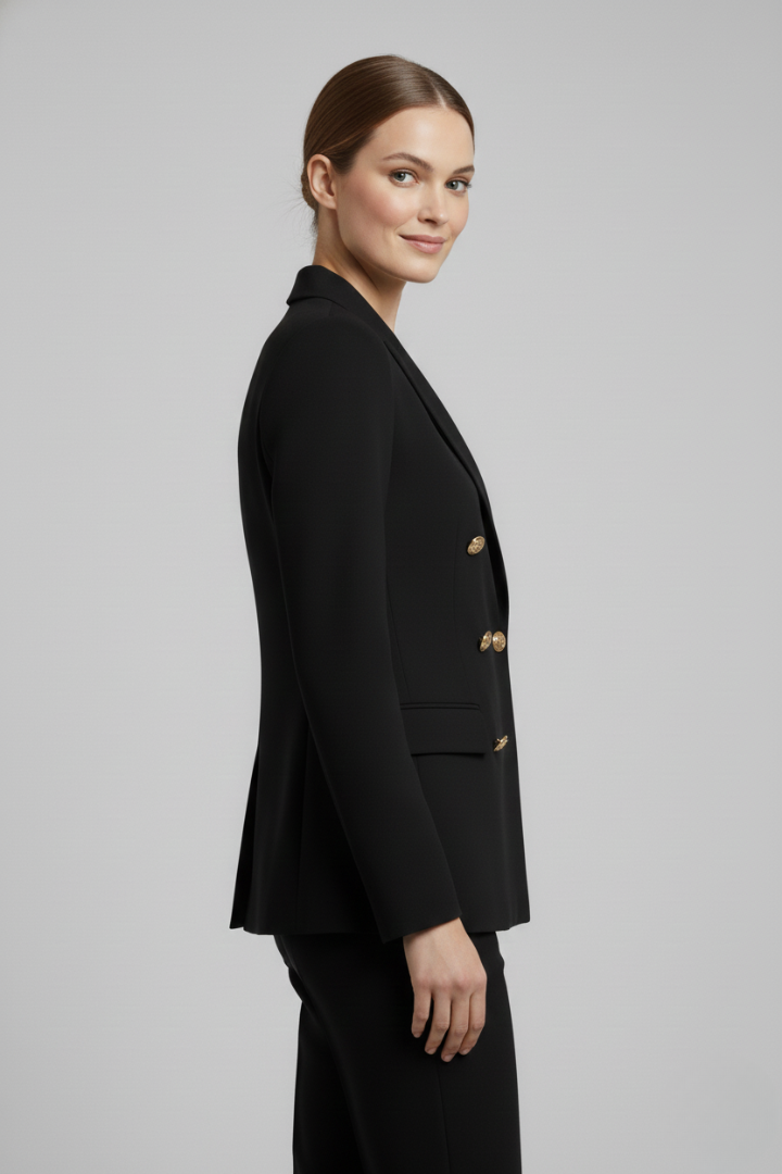 Dames Getailleerde Blazer – Dubbelzijdig, Geschikt voor Werk en Casual Gebruik