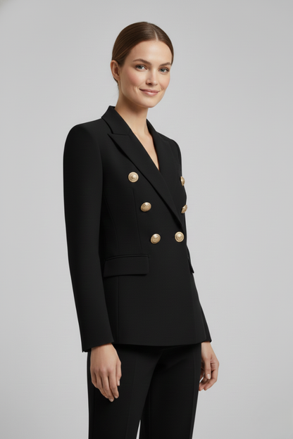 Dames Getailleerde Blazer – Dubbelzijdig, Geschikt voor Werk en Casual Gebruik