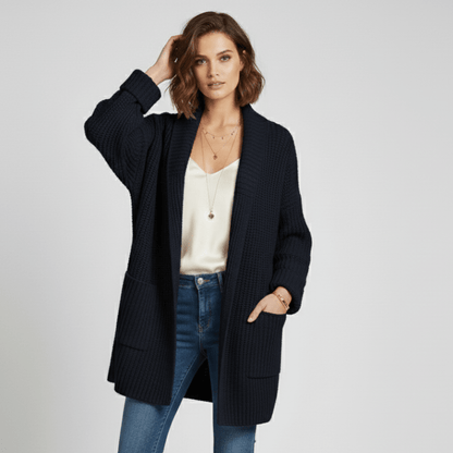 Dames Vest Lange Mouwen Open Voorkant – Gebreid Cardigan