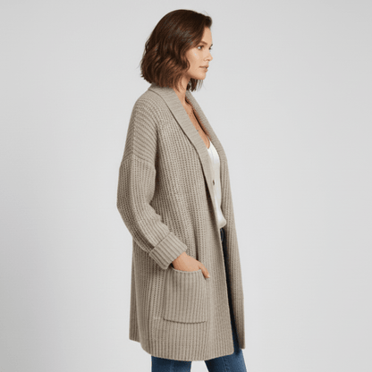 Dames Vest Lange Mouwen Open Voorkant – Gebreid Cardigan