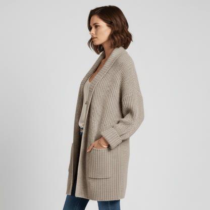 Dames Vest Lange Mouwen Open Voorkant – Gebreid Cardigan