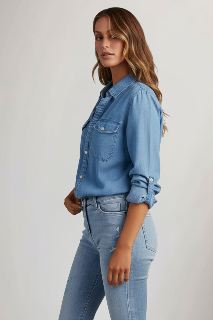 Dames Getailleerd Blouse – Met Knopen, Geschikt voor Casual en Werkgebruik