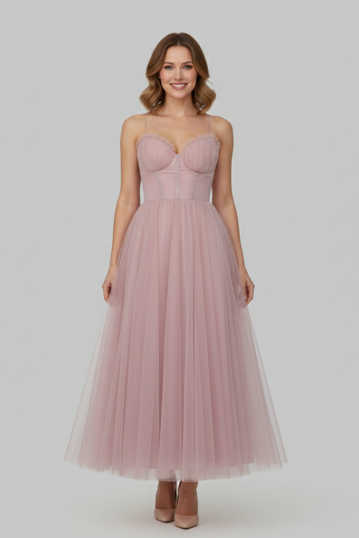 Dames A-lijn Maxi Jurk – Strapless, Geschikt voor Feestelijke Gelegenheden en Zomergebruik