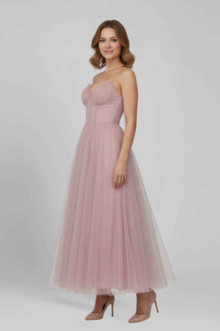 Dames A-lijn Maxi Jurk – Strapless, Geschikt voor Feestelijke Gelegenheden en Zomergebruik