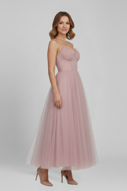 Dames A-lijn Maxi Jurk – Strapless, Geschikt voor Feestelijke Gelegenheden en Zomergebruik