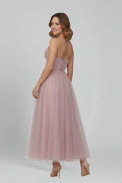 Dames A-lijn Maxi Jurk – Strapless, Geschikt voor Feestelijke Gelegenheden en Zomergebruik