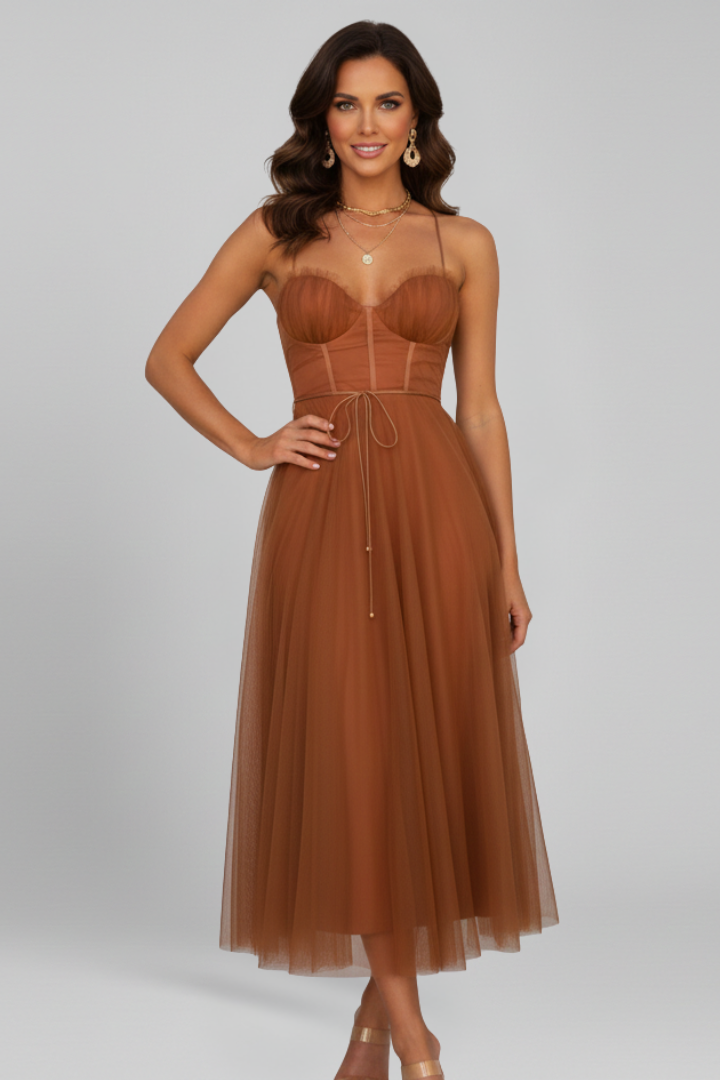 Dames A-lijn Maxi Jurk – Strapless, Geschikt voor Feestelijke Gelegenheden en Zomergebruik
