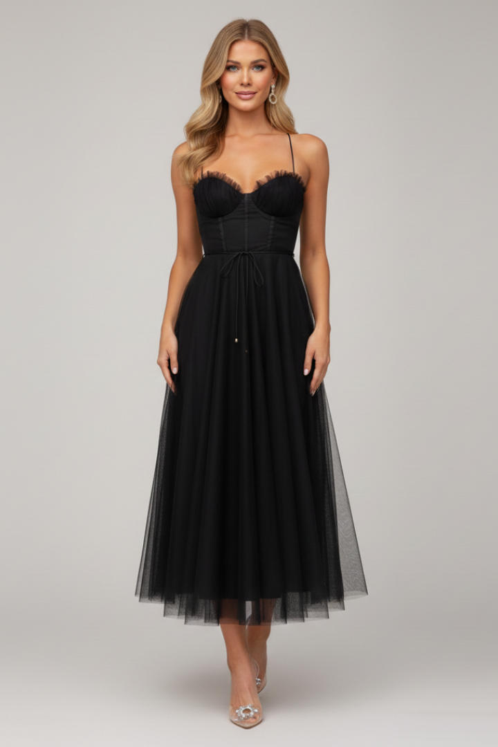 Dames A-lijn Maxi Jurk – Strapless, Geschikt voor Feestelijke Gelegenheden en Zomergebruik