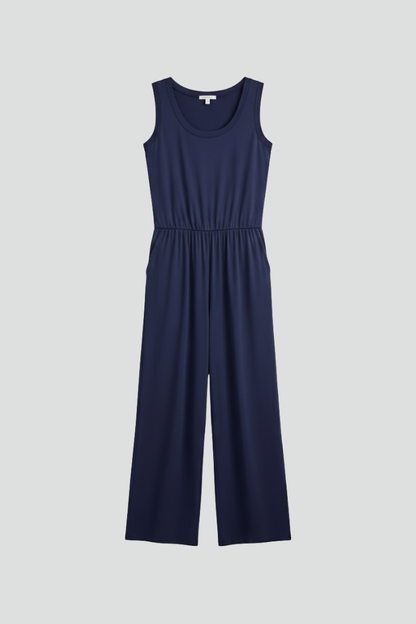 Dames Getailleerde Jumpsuit – Met Elastische Taille en Brede Pijpen voor Casual Gebruik