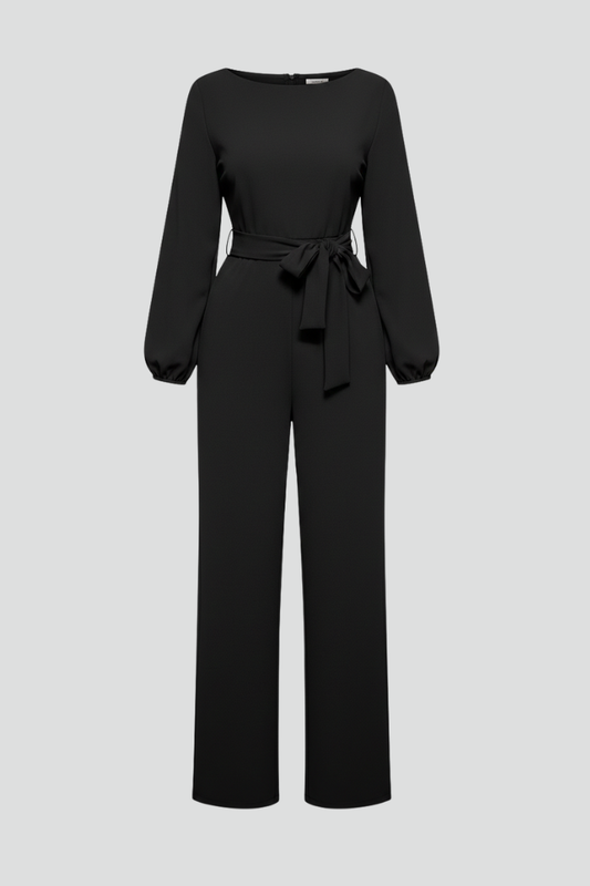 Dames Getailleerde Jumpsuit – Met Riem, Geschikt voor Casual en Werk, Ideaal voor Lente en Zomer