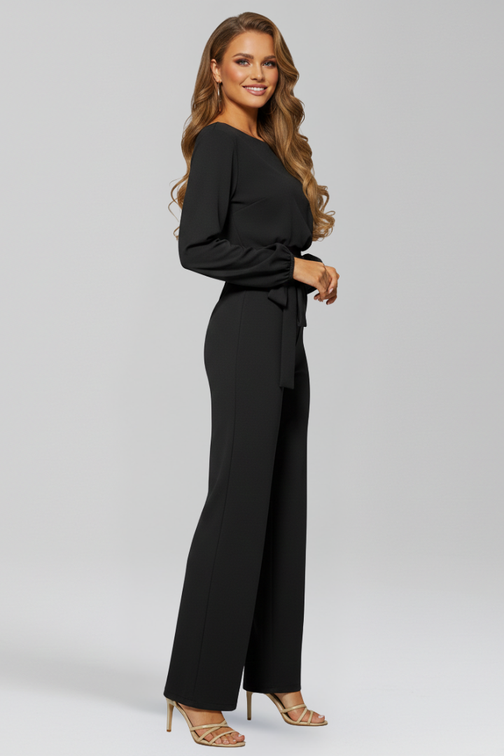 Dames Getailleerde Jumpsuit – Met Riem, Geschikt voor Casual en Werk, Ideaal voor Lente en Zomer