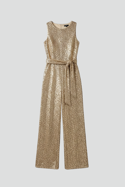 Dames Slim Fit Jumpsuit – Met Pailletten, Geschikt voor Avondgebruik