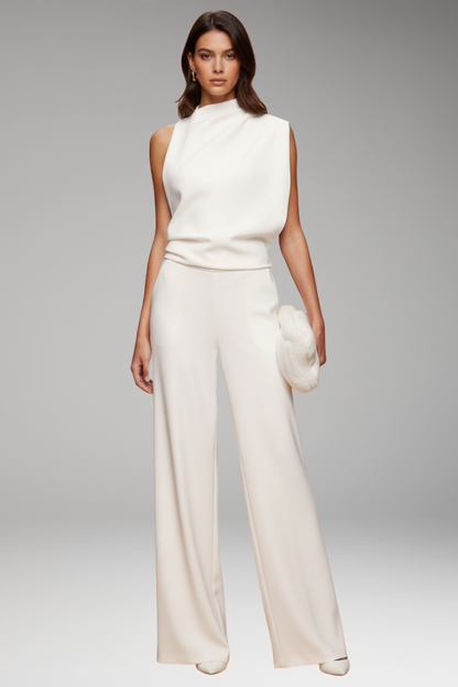 Dames Jumpsuit Mouwloos met Wide-Leg Pijpen