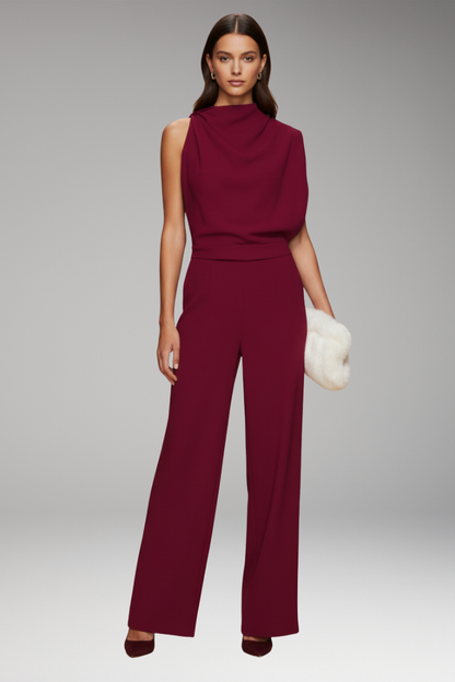 Dames Jumpsuit Mouwloos met Wide-Leg Pijpen