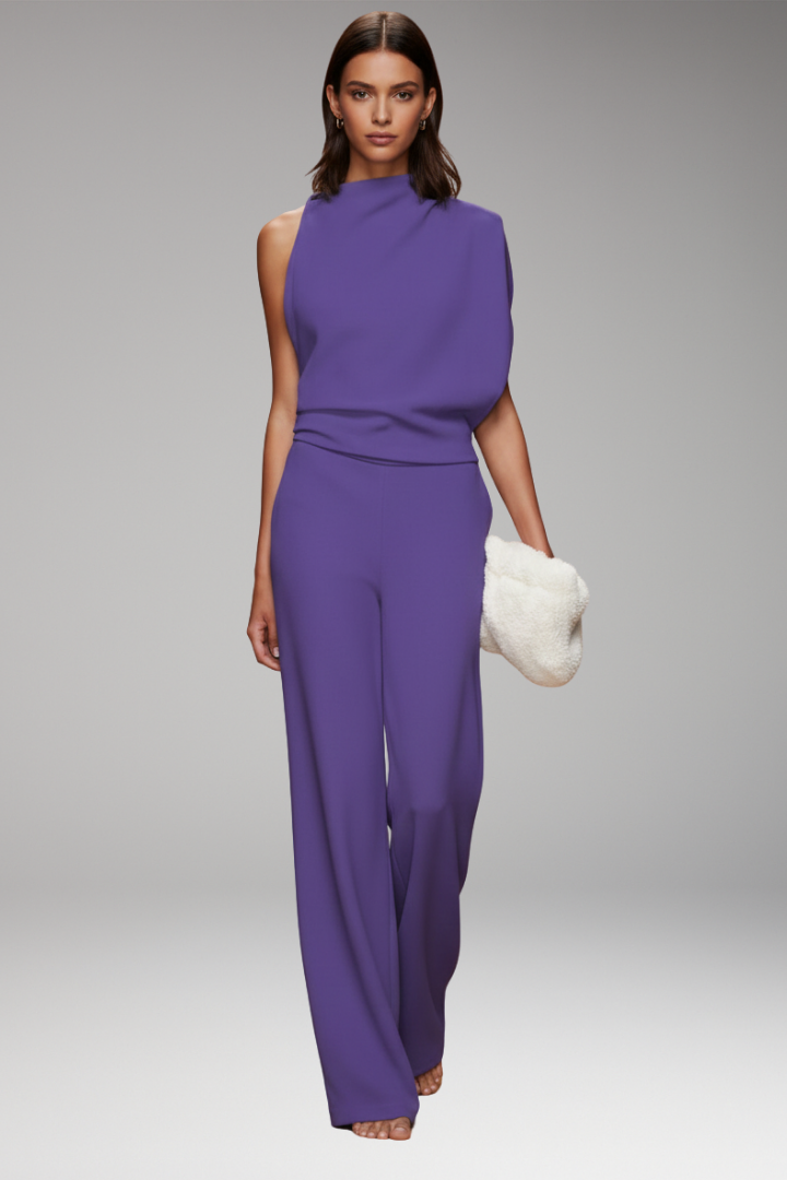 Dames Jumpsuit Mouwloos met Wide-Leg Pijpen