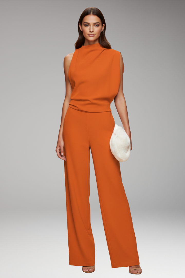 Dames Jumpsuit Mouwloos met Wide-Leg Pijpen