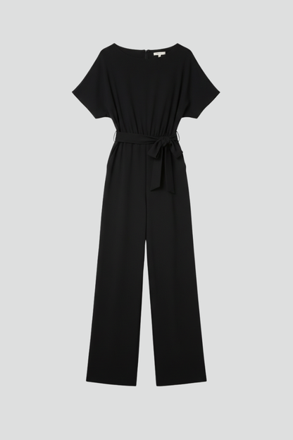 Dames Getailleerde Jumpsuit – Met Ceintuur, Geschikt voor Casual en Werk, Brede Pijpen