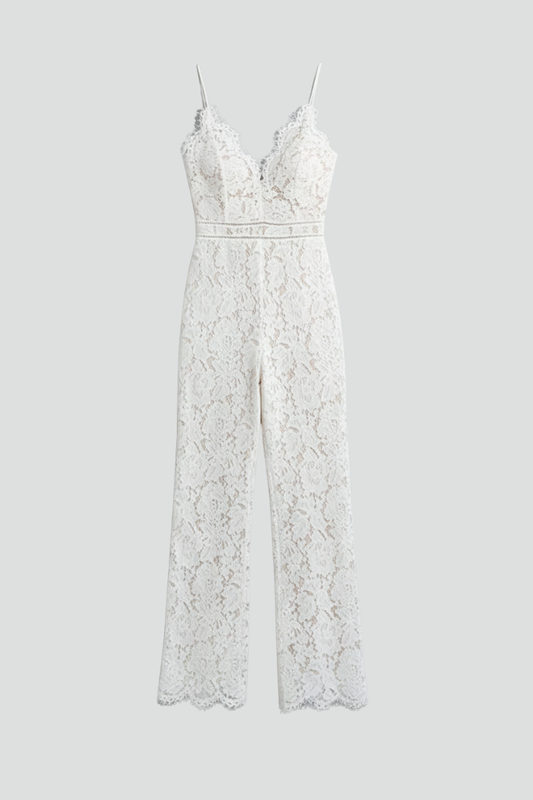 Dames Getailleerde Jumpsuit – Mouwloos, V-hals, Wijde Pijpen voor Casual Gebruik