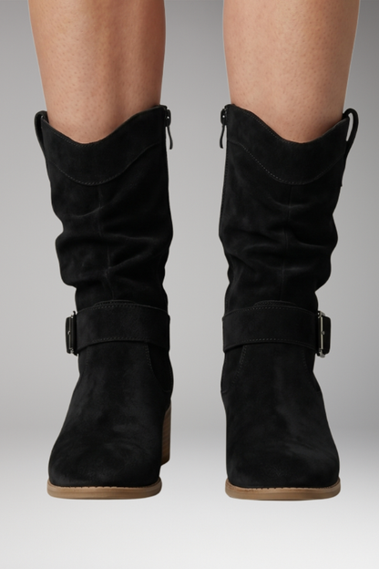 Dames Orthopedische Laarzen met Zijritssluiting en Slouchy Fit