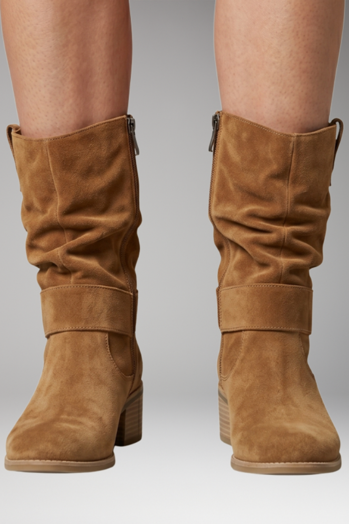 Dames Orthopedische Laarzen met Zijritssluiting en Slouchy Fit