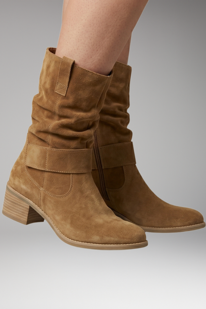 Dames Orthopedische Laarzen met Zijritssluiting en Slouchy Fit