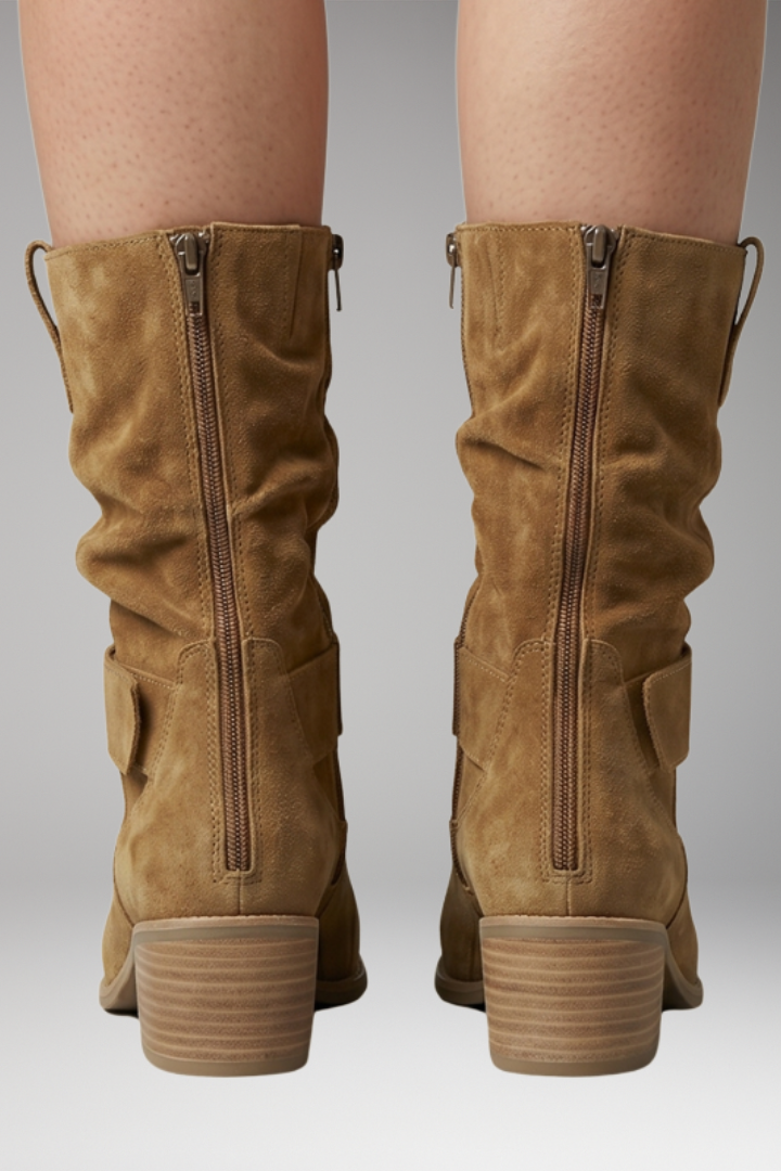 Dames Orthopedische Laarzen met Zijritssluiting en Slouchy Fit