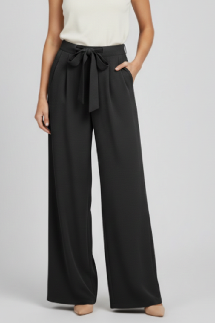 Dames High-Waisted Broek – Ruime Pasvorm met Elastische Taille voor Casual Gebruik