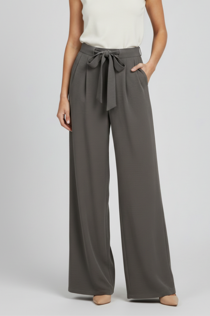 Dames High-Waisted Broek – Ruime Pasvorm met Elastische Taille voor Casual Gebruik