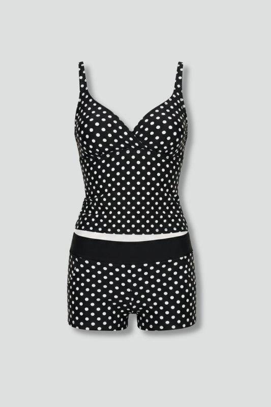 Dames Getailleerde Tankini Set – Met Shorts, Geschikt voor Zomer en Strandgebruik