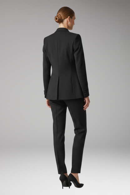 Dames Driedelig Pantalonpak met Blazer, Vest en Rechte Pijpen