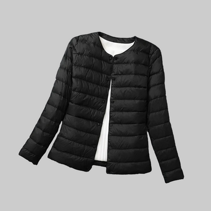 Dames Gewatteerde Puffer Jas Zonder Capuchon