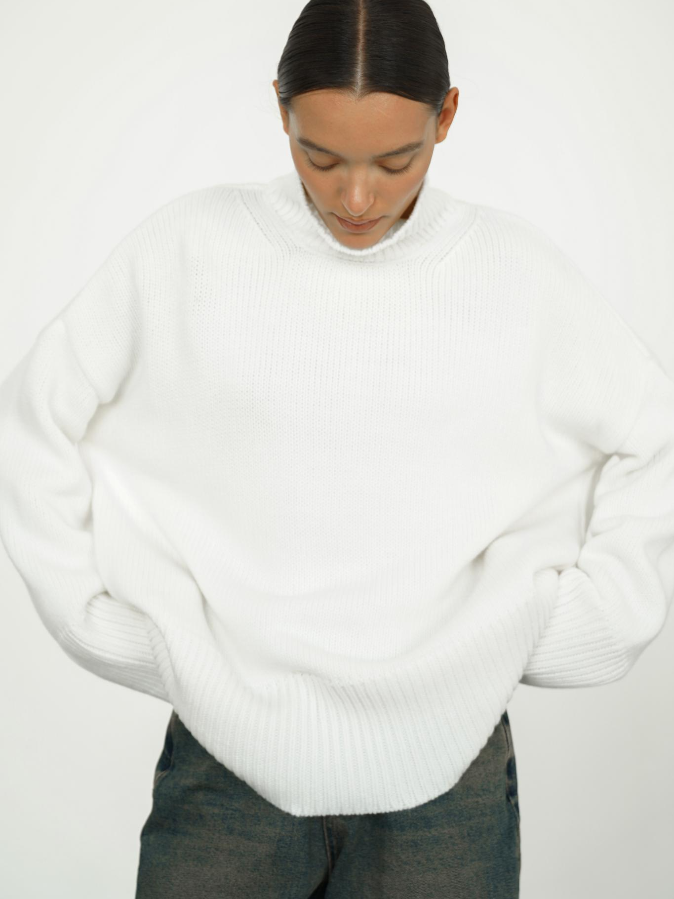 Dames Coltrui in Wolmix Tricot - Warme Winterpullover