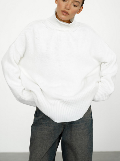Dames Coltrui in Wolmix Tricot - Warme Winterpullover