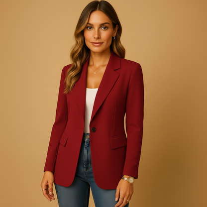 Dames Getailleerde Blazer – Geschikt voor Werk en Casual Gebruik