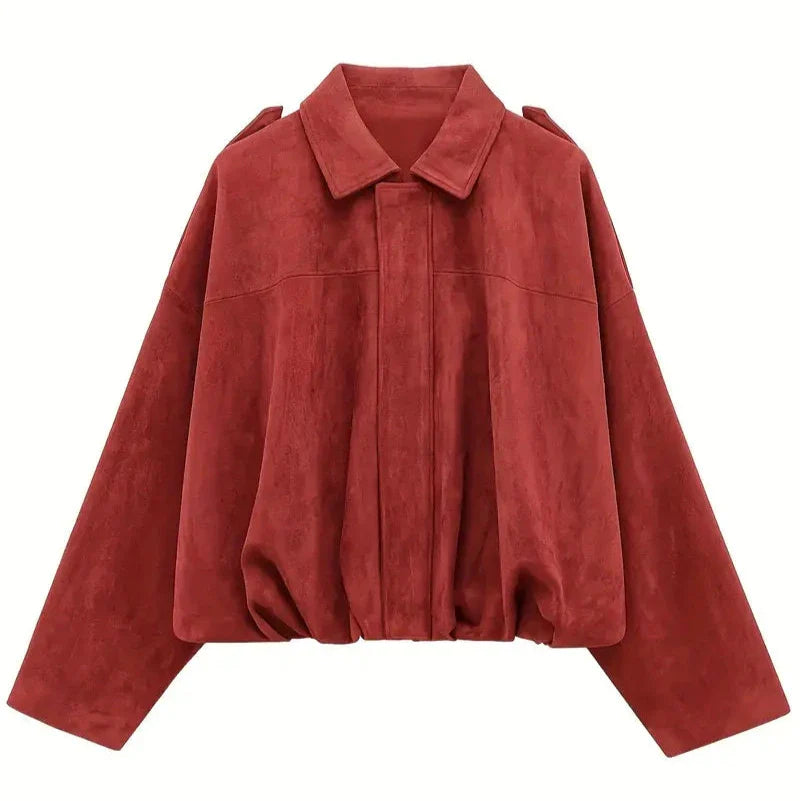 Dames Oversized Jas – Met Rits, Geschikt voor Lente en Herfst