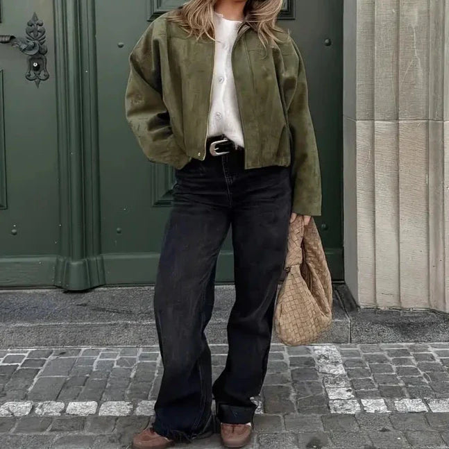 Dames Oversized Jas – Met Rits, Geschikt voor Lente en Herfst