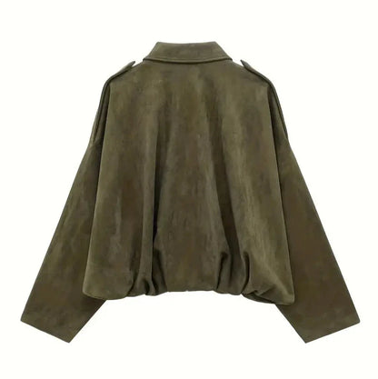 Dames Oversized Jas – Met Rits, Geschikt voor Lente en Herfst
