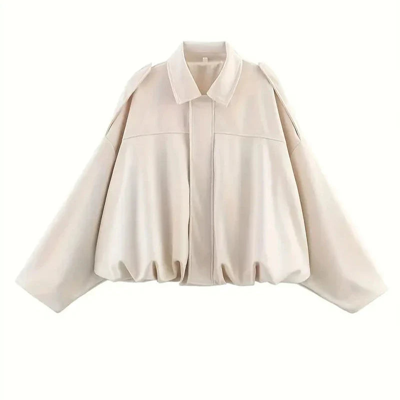 Dames Oversized Jas – Met Rits, Geschikt voor Lente en Herfst