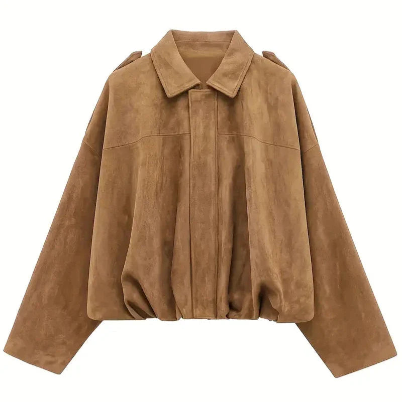 Dames Oversized Jas – Met Rits, Geschikt voor Lente en Herfst