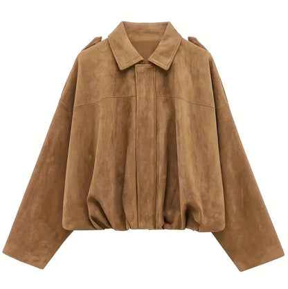Dames Oversized Jas – Met Rits, Geschikt voor Lente en Herfst