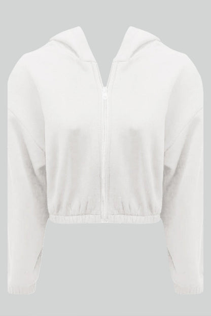Dames Cropped Hoodie met Rits – Zachte Stof, Casual Streetwear, Dagelijks, Lente/Herfst