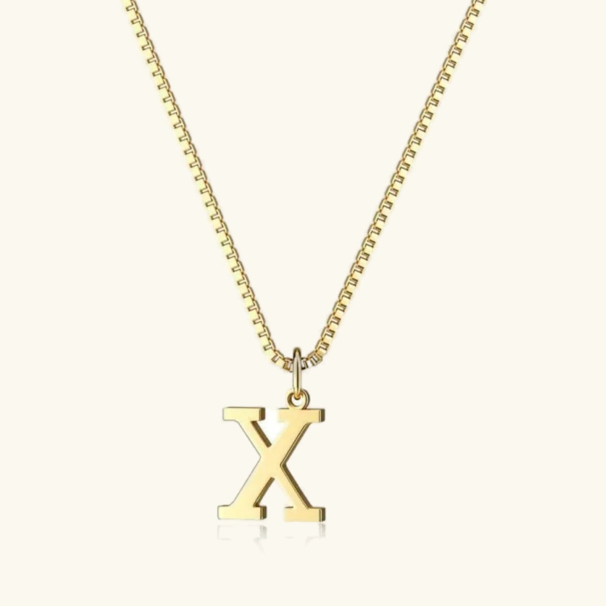 Dames Letterketting – Gold-Tone Initiaal Hanger