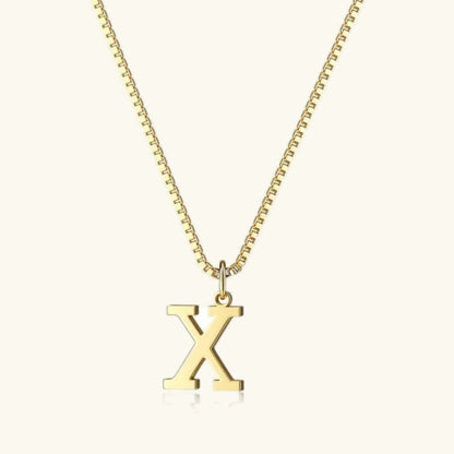 Dames Letterketting – Gold-Tone Initiaal Hanger