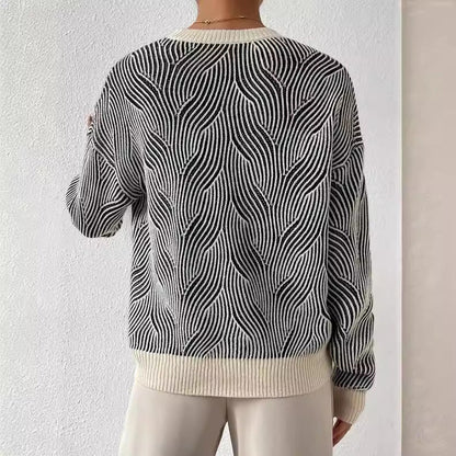 Dames Gebreide Coltrui – Warme Wintertrui, Casual voor Herfst en Winter