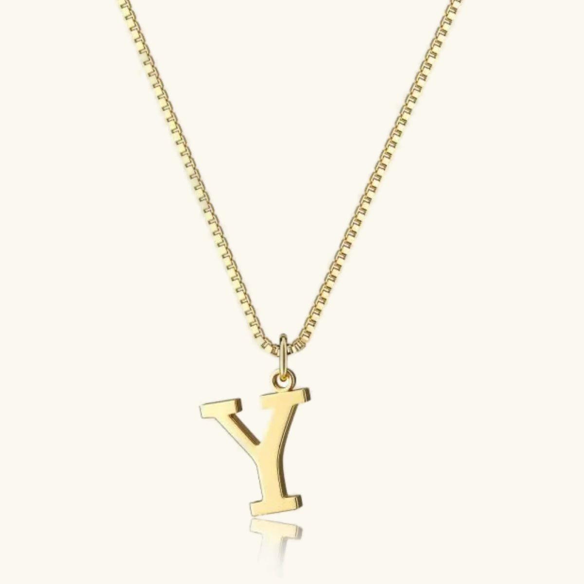 Dames Letterketting – Gold-Tone Initiaal Hanger