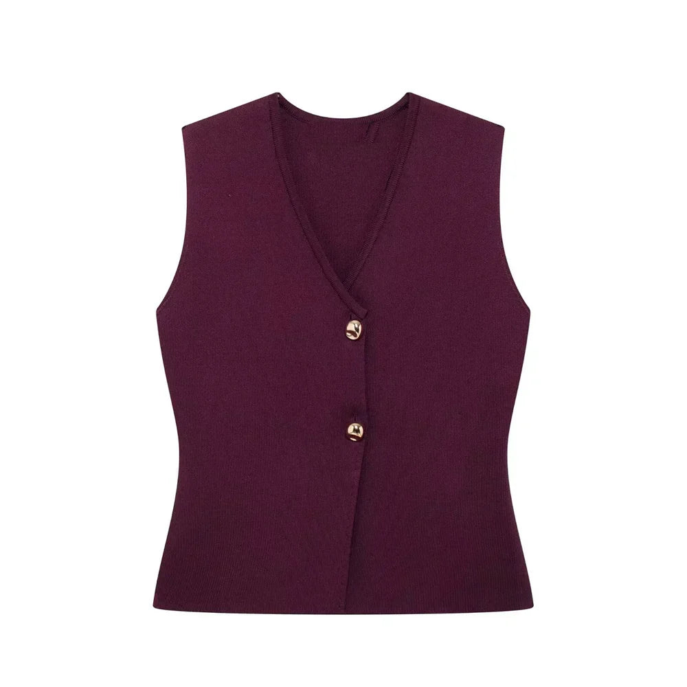Lina - Mouwloze Gilet Top